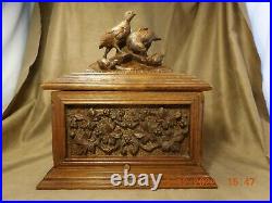 1 OF A KIND HAND CARVED QUAIL GAZO CASE With REUGE 72 NOTE MOVMENT (SEE VIDEO)