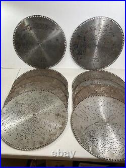 10 Regina Music Box Metal Discs 15 1/2