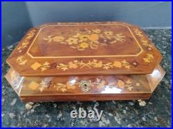 14 Inlaid Jewelry / Music Box Velvet Lining Italy IDI Lara's Theme Reuge