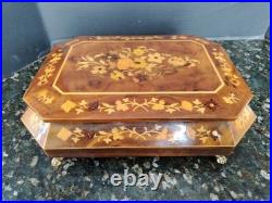 14 Inlaid Jewelry / Music Box Velvet Lining Italy IDI Lara's Theme Reuge