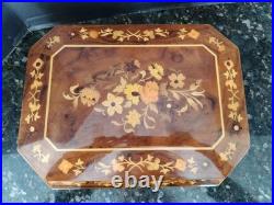 14 Inlaid Jewelry / Music Box Velvet Lining Italy IDI Lara's Theme Reuge