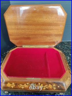 14 Inlaid Jewelry / Music Box Velvet Lining Italy IDI Lara's Theme Reuge