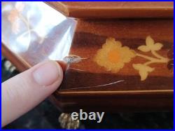 14 Inlaid Jewelry / Music Box Velvet Lining Italy IDI Lara's Theme Reuge