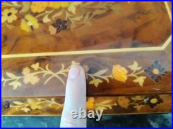 14 Inlaid Jewelry / Music Box Velvet Lining Italy IDI Lara's Theme Reuge