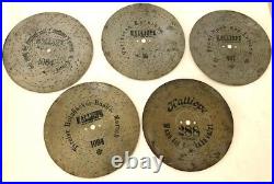 14 x 9.25 KALLIOPE BELL MUSIC BOX DISKS INCLUDING SILENT NIGHT