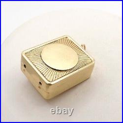 14k Gold Music Box Charm Pendant Wind Up Mechanical Plays Wedding March Vintage