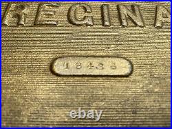 15 1/2 Regina Carved Double Comb Disc Music Box