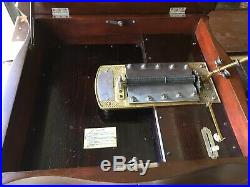 15 1/2 Regina Mahogany Serpentine Case Double Comb Disc Music Box