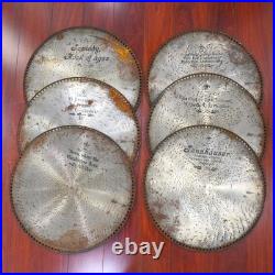 18.5 Antique MIRA Music Box Disks Lot of 6