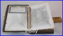 1860's Antique CDV Carte De Visite Leather Photo Album Music Box Combination