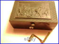 1860's snuff box size 3 Song Music Box, French, working