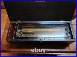 1880's 4 Song Cylinder Music Box Victorian Era Antique
