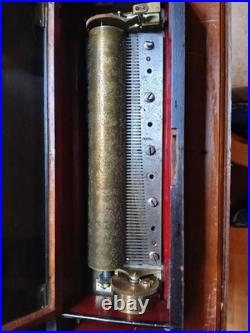 1880's 4 Song Cylinder Music Box Victorian Era Antique