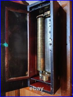 1880's 4 Song Cylinder Music Box Victorian Era Antique