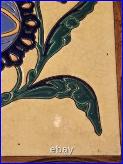 1880s Antique French Tile Music Box Trivet Rare WORKS