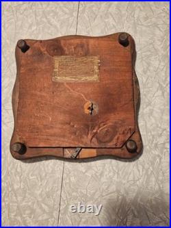 1880s Antique French Tile Music Box Trivet Rare WORKS