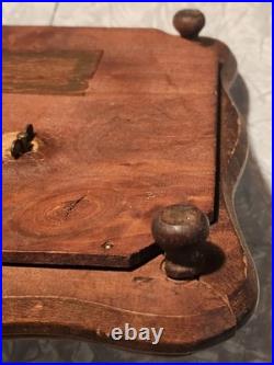 1880s Antique French Tile Music Box Trivet Rare WORKS
