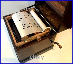 1880s ORIGNAL MELODIA MUSIC BOX MECHANICAL ORGUINETTE CO NEW YORK WORKING (EY)