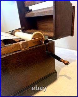1880s ORIGNAL MELODIA MUSIC BOX MECHANICAL ORGUINETTE CO NEW YORK WORKING (EY)