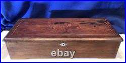 1885 Large Vintage Antique Key Wind swiss cylinder music box, 12 Airs Song