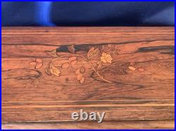 1885 Large Vintage Antique Key Wind swiss cylinder music box, 12 Airs Song