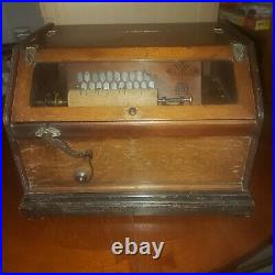 1887 CONCERT ROLLER ORGAN Hand Crank Music Box, WORKS