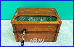 1890s C Borden & Co NEW AMERICAN MUSICAL BOX Music Box Cob Roller Organ
