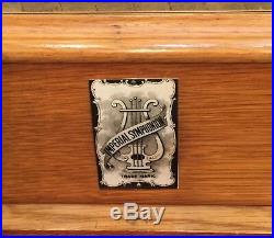 1897 MUSIC BOX & 12 DISCS Oak Imperial Symphonion #6 Schutz-Marke Double Comb