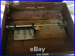 1899 IMPERIAL SYMPHONION MUSIC BOX with 4 discs AS IS