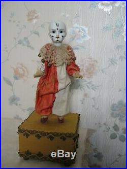 19 Antique Clown Music Box Circa 1900
