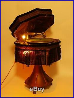 1920 Burns Pollock Lamp Phonograph All Original PhonoLamp - Including Shade