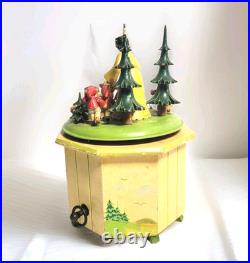 1940s Steinbach Thorens Music Box, Germany Snow White 7 Dwarfs Disney Tune Wood