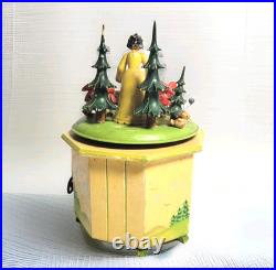1940s Steinbach Thorens Music Box, Germany Snow White 7 Dwarfs Disney Tune Wood
