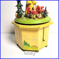 1940s Steinbach Thorens Music Box, Germany Snow White 7 Dwarfs Disney Tune Wood