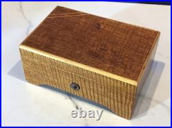 1945 Vintage Antique Key Wind swiss cylinder music box, 2 Airs Song