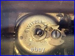 1945 Vintage Antique Key Wind swiss cylinder music box, 2 Airs Song