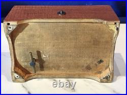 1945 Vintage Antique Key Wind swiss cylinder music box, 2 Airs Song