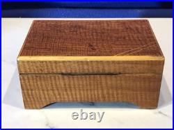 1945 Vintage Antique Key Wind swiss cylinder music box, 2 Airs Song
