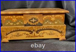 19502 Inlaid Wood Italian Music Box