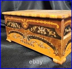 19502 Inlaid Wood Italian Music Box