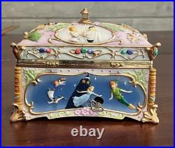 1951 Disney Tinkerbell Peter Pan Deluxe Jewelry Music Box GOOD CONDITION