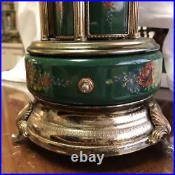 1960 Refuge Green Lipstick /Cigarette Musical Carousel Music Box Not Working