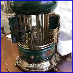 1960 Refuge Green Lipstick /Cigarette Musical Carousel Music Box Not Working