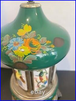 1960s Reuge Blue Lipstick / Cigarette Musical Carousel Swiss Music Box