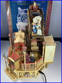 1988 Enesco Music Box Majestic Ferris Wheel Motion Lights Carnival Ride Tested