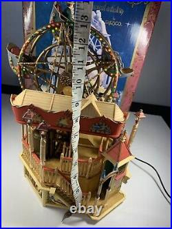 1988 Enesco Music Box Majestic Ferris Wheel Motion Lights Carnival Ride Tested