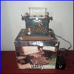 1990 Enesco Small World Of Music Musical Typewriter All We Want For Christmas