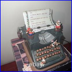 1990 Enesco Small World Of Music Musical Typewriter All We Want For Christmas
