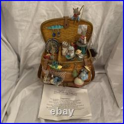 1990 Gone Fishing Enesco Deluxe Multi-Action Musical Box with Box