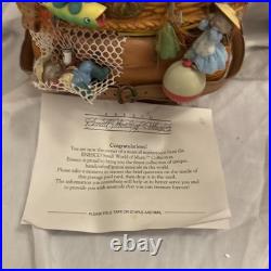 1990 Gone Fishing Enesco Deluxe Multi-Action Musical Box with Box